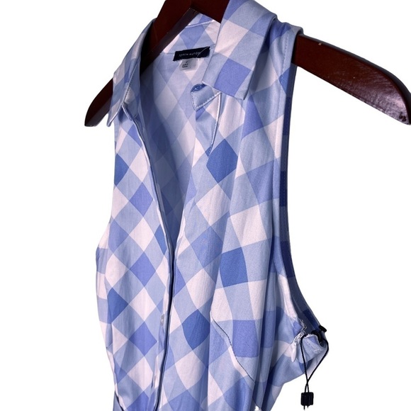 TOMMY HILFIGER NWT Gingham Check Tie Waisted Tiered Dress Size 4  in Blue - Picture 6 of 15